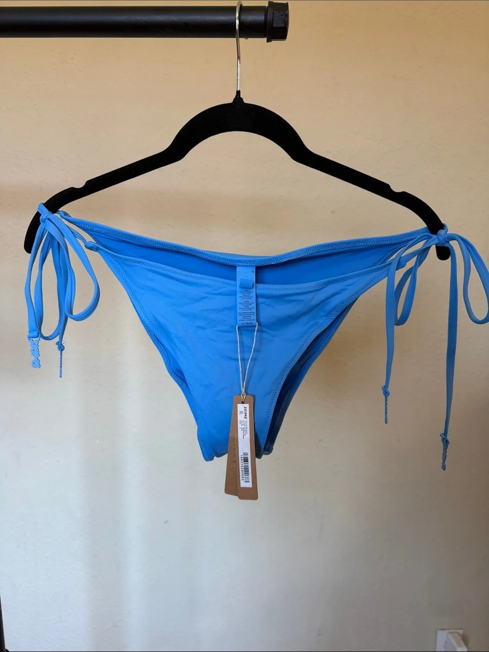 NWT SKIMS tide blue dipped tie bikini bottom Blue Bikini Bottom Side Ties sz XL